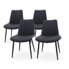 4pcs Modern PU Leather Dining Chair, for Dining Room, Kitchen, Living Room, Bedroom, Home, Restaurant & Cafe