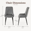 2pcs modern velvet dining chairs, fabric chairs with metal legs, dining chairs for living rooms, bedrooms, outdoor lounges, cafes, restaurants