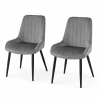 2pcs modern velvet dining chairs, fabric chairs with metal legs, dining chairs for living rooms, bedrooms, outdoor lounges, cafes, restaurants