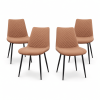 4pcs Modern PU Leather Dining Chair, for Dining Room, Kitchen, Living Room, Bedroom, Home, Restaurant & Cafe