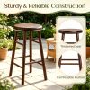 Set of 2 24" Swivel Bar Stools with Footrests And Crossbars for Kitchen Island Dining Room