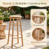 Set of 2 29" Swivel Bar Stools with Footrests And Crossbars  for Kitchen Island Or Breakfast Bar