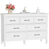 7 Drawer Dresser for Bedroom, Storage Cabinet With Metal Handles, Modern Closet Of Drawers for Living Room