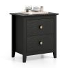 Modern Nightstand with 2 Drawers for Small Spaces