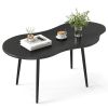 Cloud Shape Coffee Table 39.5 inch Irregular Center Table with Metal Frame