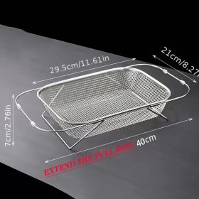 "The Ultimate Sink Organizer - Expandable Dish Rack Holds Forks, Bowls & Produce - Rust-Free Design" (Capacity: medium)
