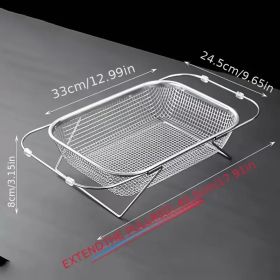"The Ultimate Sink Organizer - Expandable Dish Rack Holds Forks, Bowls & Produce - Rust-Free Design" (Capacity: large)