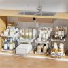 2-Tier Multi-Purpose Bathroom Under Sink Organizers and Storage, Stackable Kitchen Pantry Organization