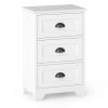 3-Drawer End Storage Wood Side Nightstand