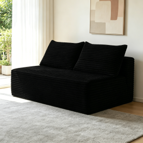 134" Cloud Sectional Sofa with U-Shape Chaise and Side Pockets and Cup holder , Modern Modular Design, Deep Seating (chairs: COUNTERS, counters: COUNTRS)