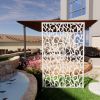 Metal Privacy Screens W3.8Ft X H6Ft Outdoor and Indoor Divider with Free Standing Decorative Privacy Screen for Balcony Patio Garden Room Divider