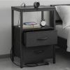 1/2 Pack Floating Nightstand with Charging Station, Wall Mounted Bedside Table with USB & Type-C Ports