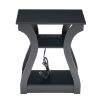 3-Tier Nightstand with Charging Station, Modern Bedside Table with USB Ports And Outlets, Slim End Table for Bedroom, Small Apartment, Dorm Room
