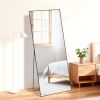 65"x24" Floor Mirror with Aluminum Alloy Frame  Full Length Mirror with Stand Body Wall-Mounted Mirrors For Bedroom Bathroom