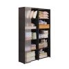 61''H Dustproof 5-Tier Simple Closet Cabinet with Plastic Curtain, 10-Cubby Storage Rack, Shelf Organizer Unit