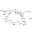 2-Tier Console Table 70.9 Inch Entryway Table with Half Moon Frame Living Room Decor Hallway Table Wood TV Stand Living Room Decor