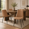 2pcs Modern PU Leather Dining Chair, for Dining Room, Kitchen, Living Room, Bedroom, Home, Restaurant & Cafe