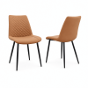 2pcs Modern PU Leather Dining Chair, for Dining Room, Kitchen, Living Room, Bedroom, Home, Restaurant & Cafe