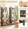Modern 4-Tier Wooden Bookshelf Vertical Display Compact Bookcase for Small Spaces Home Office Decor