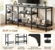 TV Stand for TVs up to 65 Inch 3-Tier Open Shelves Storage 4 Hooks Living Room Entertainment Center Modern Simple Style Furniture