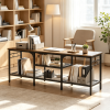 TV Stand for TVs up to 65 Inch 3-Tier Open Shelves Storage 4 Hooks Living Room Entertainment Center Modern Simple Style Furniture