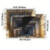 Realistic 3D Stone Step Doormat Non-Slip Entrance Mat Optical Illusion Decor Waterproof Easy Clean Indoor Outdoor Welcome Rug