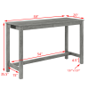 59 Inch Bar Table, Dining Table, Sofa Table with Power Outlet, 3 Upholstered Stools, 4 Piece Bar Table and Chair Set for Living Room, Dining Room