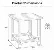 Outdoor Adirondack Side Table 18 Inch Slatted Surface for Garden Patio Furniture