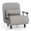 3-in-1 Convertible Sofa Bed with 5-Position Adjustable Backrest and Lumbar Pillow