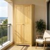 67 Inch Pinewood Kitchen Pantry Storage Cabinet Freestanding with Doors And Shelves for Dining Room Organization