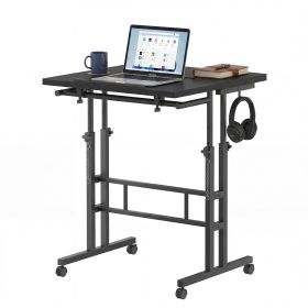 Dual Desktop Height Adjustable Rolling Desk with Wheels, Treadmill Desk for Walking Pad (Pack Size: 1 Pack)
