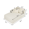 134" Cloud Sectional Sofa with U-Shape Chaise and Side Pockets and Cup holder , Modern Modular Design, Deep Seating