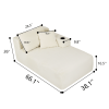 134" Cloud Sectional Sofa with U-Shape Chaise and Side Pockets and Cup holder , Modern Modular Design, Deep Seating