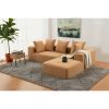 Vacuum Compressed Sectional Sofa with Chaise, Space-Saving Modern Couch, Soft BouclÃƒÂ© Fabric Upholstery