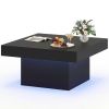 Coffee Table Accent Table with LED Lights and Dynamic Modes