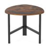 Triangle Coffee Table Oval Coffee Table with Metal Legs Industrial Center Table