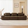 117" Modern Modular Sectional Sofa for Living Room, Corduroy Fabric,Oversized 3-Seater Couch with Deep Seat, Pearl-like piping, Tufted Design