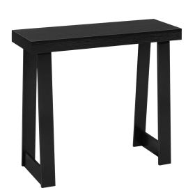36 in Console Table, Modern Desk Behind the Couch, Wooden Rectangle Entrance Desk, Narrow Long Sofa Table Accent Stand, Ideal for Hallway, Bedroom (Color: Black, size: 36 inch)