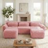 U-shaped Boneless Sofa 32D High Density Sponge Bottom Anti-Slip Design With Chaise Free Combination Full-compression Vacuum Packaging Deep Seat Design
