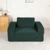Compression Human Dog Sofa Bed for Adult & Pets,Modern Floor Couch With Pillow for Living Room Bedroom,Corduroy Fabric,No Assembly Required