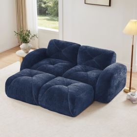 U-shaped Boneless Sofa,Soft Velvet Fabric,Tufted Design,32D High Density Sponge,No Assembly Required,Ergonomic Design Bottom, Anti-Slip Design (Color: as Pic)