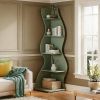 Modern Wall Corner Bookshelf Bookcase