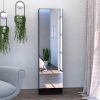 Charlotte Xl Shoe Rack, Five Interior Shelves, Mirror, Single Door Cabinet