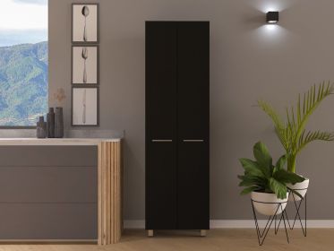 Collins Pantry Cabinet, Five Interior Shelves (Color: Black)