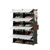 Shoe rack storage cabinet, 8-layer shoe storage cabinet with door, stackable and detachable shoe storage cabinet