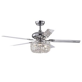 Silver Orchid Campbell 49-inch Chrome Lighted Ceiling Fan (SKU: CFL-8110REMO/CHA)