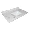 Montary bathroom vanity top stone carrara white new style tops with rectangle undermount ceramic sink and back splash