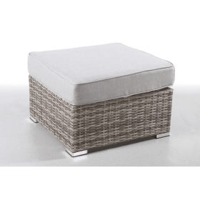 Fully Assembled Outdoor Ottoman with Cushion (Color: as Pic)
