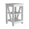 Side Table Rossville, Living Room, White