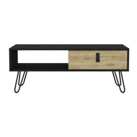 Coffee Table Magness, Living Room, Black / Macadamia (Color: as Pic)